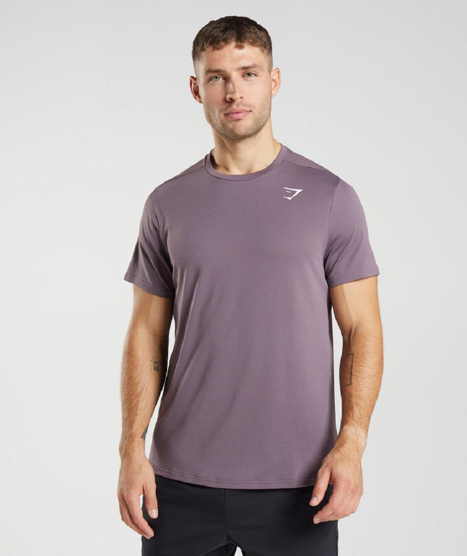 T Shirts Męskie Gymshark Arrival Fioletowe | PL 3789FDN